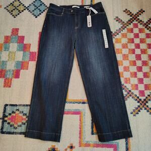 New Code Bleu Womens 14W Plus Size Jeans Average Wide Leg Trouser Jade Wash